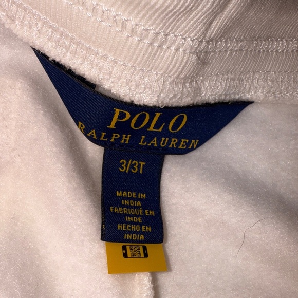 Polo Kids Plaid Logo - White Sweatpants /Joggers {3T} - Picture 3 of 3